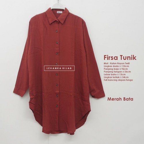 Firsa-002 Atasan Tunik Katun Rayon Twill